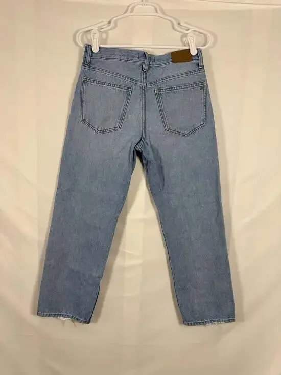 Madewell Low-Slung Straight Jeans 26P Crossover Button Fly Light Wash - Picture 5 of 12